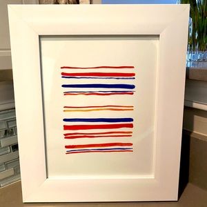 Orange and Blue Watercolor Painting